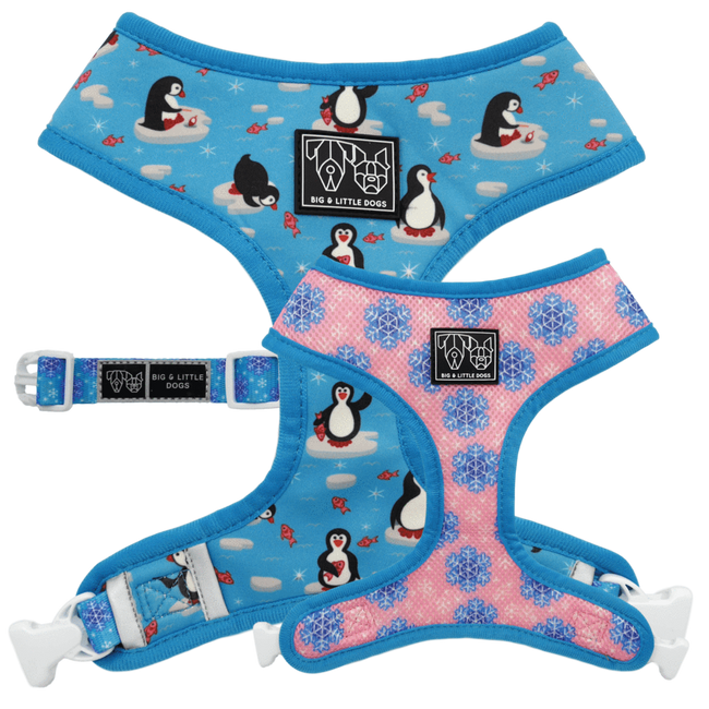 "Blue Pengiuns" Reversible Harness