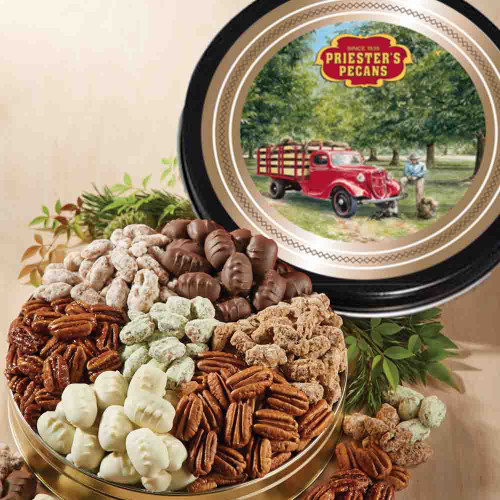 Seven Pecan Favorites - Pecan Grove Gift Tin - 1 lb. 5 oz.